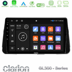 Clarion GL300 Series 4Core Android11 2+32GB Nissan Micra K14 Navigation Multimedia Tablet 9 Με Carplay -amp; Android Auto
