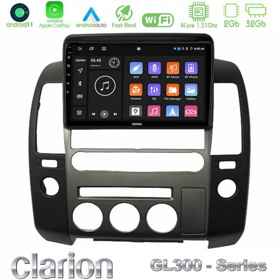 Clarion GL300 Series 4Core Android11 2+32GB Nissan Navara D40 2006-2012 (με εργ.οθόνη) Navigation Multimedia Tablet 9 Με Carplay -amp; Android Auto Clarion GL300 Series 4Core Android11 2+32GB Nissan Navara D40 2006-2012 (με εργ.οθόνη) Navigation Multimedia Tablet 9 Με Carplay -amp; Android Auto
