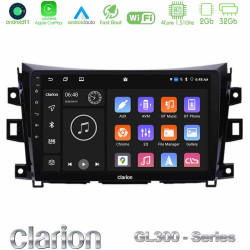 Clarion GL300 Series 4Core Android11 2+32GB Nissan Navara NP300 Navigation Multimedia Tablet 9 Με Carplay -amp; Android Auto