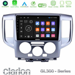 Clarion GL300 Series 4Core Android11 2+32GB Nissan NV200 Navigation Multimedia Tablet 9 Με Carplay -amp; Android Auto