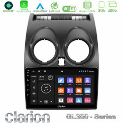 Clarion GL300 Series 4Core Android11 2+32GB Nissan Qashqai J10 Navigation Multimedia Tablet 9 Με Carplay -amp; Android Auto