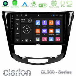 Clarion GL300 Series 4Core Android11 2+32GB Nissan Qashqai J11 (AUTO A/C) Navigation Multimedia Tablet 10 Με Carplay -amp; Android Auto