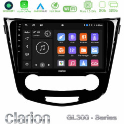 Clarion GL300 Series 4Core Android11 2+32GB Nissan Qashqai J11 (Manual A/C) Navigation Multimedia Tablet 10 Με Carplay -amp; Android Auto