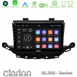 Clarion GL300 Series 4Core Android11 2+32GB Opel Astra K 2015-2019 Navigation Multimedia Tablet 9 Με Carplay -amp; Android Auto