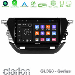 Clarion GL300 Series 4Core Android11 2+32GB Opel Corsa F 2019-2023 Navigation Multimedia Tablet 9 Με Carplay -amp; Android Auto