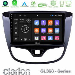 Clarion GL300 Series 4Core Android11 2+32GB Opel Karl 2017-2019 Navigation Multimedia Tablet 9 Με Carplay -amp; Android Auto