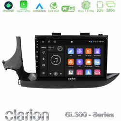 Clarion GL300 Series 4Core Android11 2+32GB Opel Mokka 2016-2020 Navigation Multimedia Tablet 9 Με Carplay -amp; Android Auto