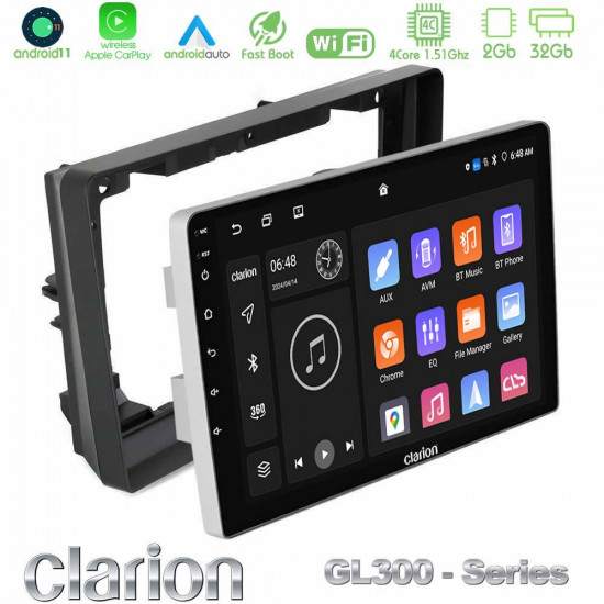 Clarion GL300 Series 4Core Android11 2+32GB Peugeot 308 2013-2020 Navigation Multimedia Tablet 9 Με Carplay -amp; Android Auto Clarion GL300 Series 4Core Android11 2+32GB Peugeot 308 2013-2020 Navigation Multimedia Tablet 9 Με Carplay -amp; Android Auto