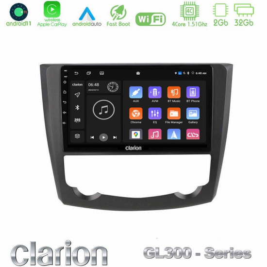 Clarion GL300 Series 4Core Android11 2+32GB Renault Kadjar Navigation Multimedia Tablet 9 Με Carplay -amp; Android Auto Clarion GL300 Series 4Core Android11 2+32GB Renault Kadjar Navigation Multimedia Tablet 9 Με Carplay -amp; Android Auto