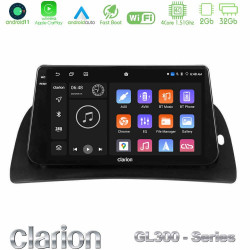 Clarion GL300 Series 4Core Android11 2+32GB Renault Kangoo 2013-2018 Navigation Multimedia Tablet 9 Με Carplay -amp; Android Auto
