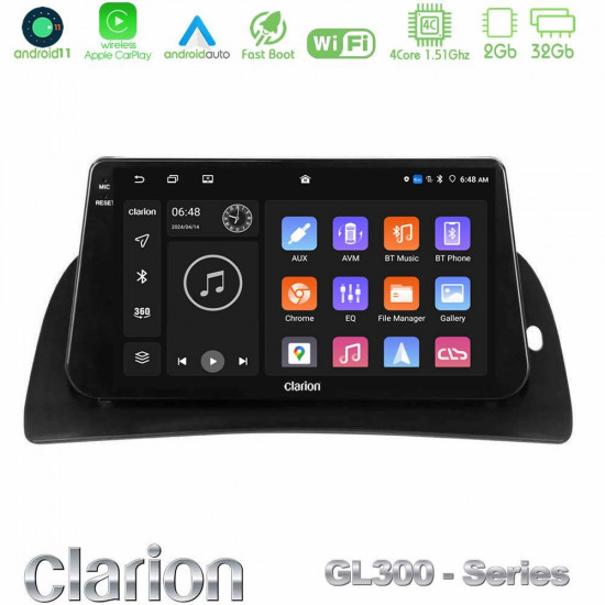 Clarion GL300 Series 4Core Android11 2+32GB Renault Kangoo 2013-2018 Navigation Multimedia Tablet 9 Με Carplay -amp; Android Auto Clarion GL300 Series 4Core Android11 2+32GB Renault Kangoo 2013-2018 Navigation Multimedia Tablet 9 Με Carplay -amp; Android Auto
