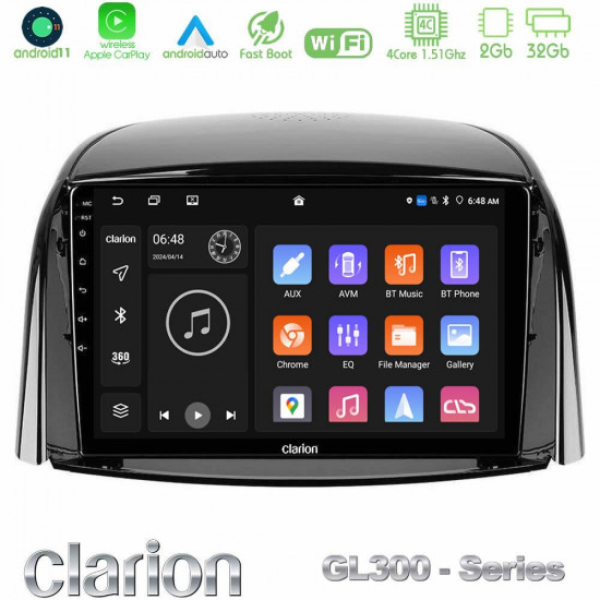 Clarion GL300 Series 4Core Android11 2+32GB Renault Koleos 2007-2015 Navigation Multimedia Tablet 9 Με Carplay -amp; Android Auto Clarion GL300 Series 4Core Android11 2+32GB Renault Koleos 2007-2015 Navigation Multimedia Tablet 9 Με Carplay -amp; Android Auto