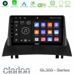 Clarion GL300 Series 4Core Android11 2+32GB Renault Megane 2 2002-2008 Navigation Multimedia Tablet 9 Με Carplay -amp; Android Auto