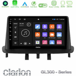 Clarion GL300 Series 4Core Android11 2+32GB Renault Megane 3 2009-2013 Navigation Multimedia Tablet 9 Με Carplay -amp; Android Auto