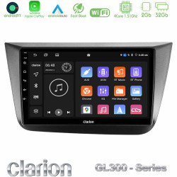 Clarion GL300 Series 4Core Android11 2+32GB Seat Altea 2004-2015 Navigation Multimedia Tablet 9 Με Carplay -amp; Android Auto