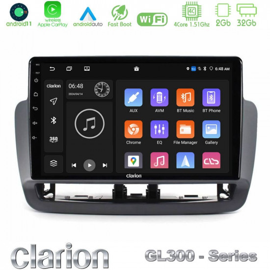 Clarion GL300 Series 4Core Android11 2+32GB Seat Ibiza 2012-2015 Navigation Multimedia Tablet 9 Με Carplay -amp; Android Auto Clarion GL300 Series 4Core Android11 2+32GB Seat Ibiza 2012-2015 Navigation Multimedia Tablet 9 Με Carplay -amp; Android Auto