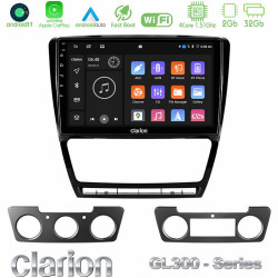 Clarion GL300 Series 4Core Android11 2+32GB Skoda Octavia 5 Navigation Multimedia Tablet 10 Με Carplay -amp; Android Auto