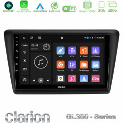Clarion GL300 Series 4Core Android11 2+32GB Skoda Rapid 2013-2017 Navigation Multimedia Tablet 9 Με Carplay -amp; Android Auto