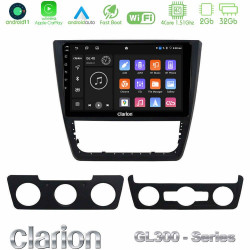 Clarion GL300 Series 4Core Android11 2+32GB Skoda Yeti 2009-gt; Navigation Multimedia Tablet 10 Με Carplay -amp; Android Auto