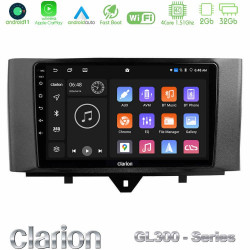 Clarion GL300 Series 4Core Android11 2+32GB Smart 451 Facelift Navigation Multimedia Tablet 9 Με Carplay -amp; Android Auto