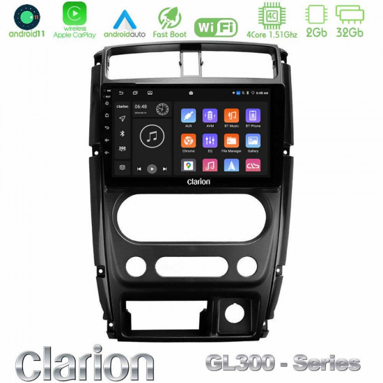 Clarion GL300 Series 4Core Android11 2+32GB Suzuki Jimny 2007-2017 Navigation Multimedia Tablet 9 Με Carplay -amp; Android Auto Clarion GL300 Series 4Core Android11 2+32GB Suzuki Jimny 2007-2017 Navigation Multimedia Tablet 9 Με Carplay -amp; Android Auto