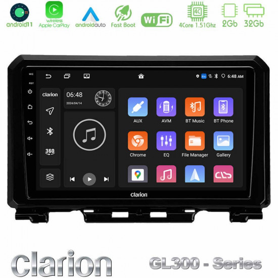 Clarion GL300 Series 4Core Android11 2+32GB Suzuki Jimny 2018-2022 Navigation Multimedia Tablet 9 Με Carplay -amp; Android Auto Clarion GL300 Series 4Core Android11 2+32GB Suzuki Jimny 2018-2022 Navigation Multimedia Tablet 9 Με Carplay -amp; Android Auto