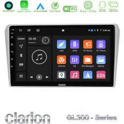 Clarion GL300 Series 4Core Android11 2+32GB Toyota Avensis T25 02/2003–2008 Navigation Multimedia Tablet 9 Με Carplay -amp; Android Auto