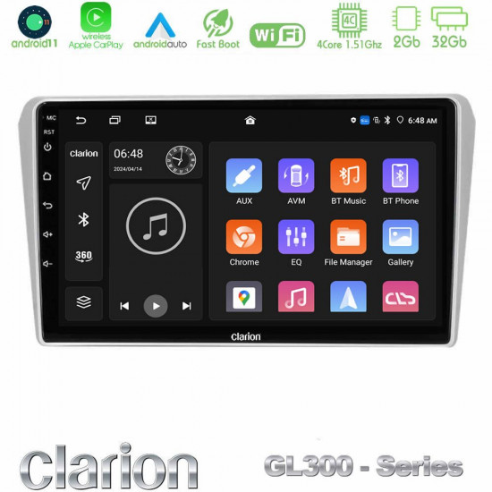 Clarion GL300 Series 4Core Android11 2+32GB Toyota Avensis T25 02/2003–2008 Navigation Multimedia Tablet 9 Με Carplay -amp; Android Auto Clarion GL300 Series 4Core Android11 2+32GB Toyota Avensis T25 02/2003–2008 Navigation Multimedia Tablet 9 Με Carplay -amp; Android Auto