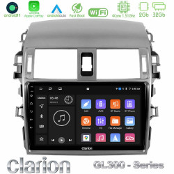 Clarion GL300 Series 4Core Android11 2+32GB Toyota Corolla 2008-2010 Navigation Multimedia Tablet 9 Με Carplay -amp; Android Auto