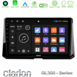 Clarion GL300 Series 4Core Android11 2+32GB Toyota Corolla 2019-2022 Navigation Multimedia Tablet 9 Με Carplay -amp; Android Auto