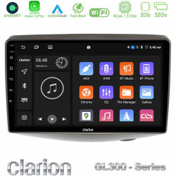 Clarion GL300 Series 4Core Android11 2+32GB Toyota Yaris 1999 - 2006 Navigation Multimedia Tablet 9 Με Carplay -amp; Android Auto
