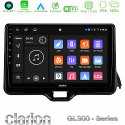 Clarion GL300 Series 4Core Android11 2+32GB Toyota Yaris 2020-gt; Navigation Multimedia Tablet 10 Με Carplay -amp; Android Auto