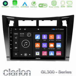 Clarion GL300 Series 4Core Android11 2+32GB Toyota Yaris Navigation Multimedia Tablet 9 (Μαύρο Χρώμα) Με Carplay -amp; Android Auto