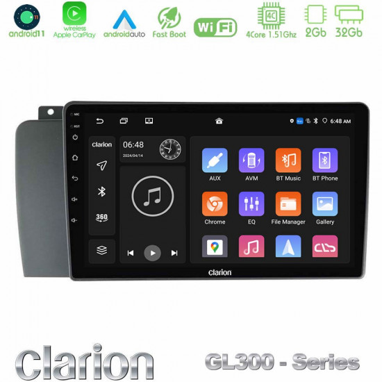 Clarion GL300 Series 4Core Android11 2+32GB Volvo S60 2004-2009 Navigation Multimedia Tablet 9 Με Carplay -amp; Android Auto Clarion GL300 Series 4Core Android11 2+32GB Volvo S60 2004-2009 Navigation Multimedia Tablet 9 Με Carplay -amp; Android Auto