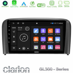 Clarion GL300 Series 4Core Android11 2+32GB Volvo S80 1998-2006 Navigation Multimedia Tablet 9 Με Carplay -amp; Android Auto