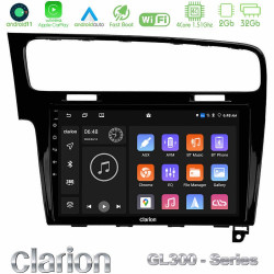 Clarion GL300 Series 4Core Android11 2+32GB VW GOLF 7 Navigation Multimedia Tablet 10 Με Carplay -amp; Android Auto