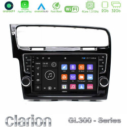Clarion GL300 Series 4Core Android11 2+32GB VW GOLF 7 Navigation Multimedia Tablet 9 Με Carplay -amp; Android Auto (OEM Look)