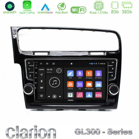 Clarion GL300 Series 4Core Android11 2+32GB VW GOLF 7 Navigation Multimedia Tablet 9 Με Carplay -amp; Android Auto (OEM Look) Clarion GL300 Series 4Core Android11 2+32GB VW GOLF 7 Navigation Multimedia Tablet 9 Με Carplay -amp; Android Auto (OEM Look)