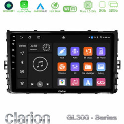 Clarion GL300 Series 4Core Android11 2+32GB VW MQB 2017-gt; Navigation Multimedia Tablet 9 Με Carplay -amp; Android Auto