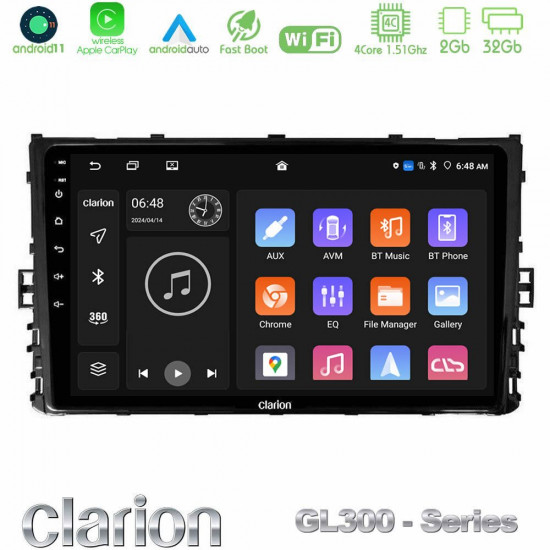 Clarion GL300 Series 4Core Android11 2+32GB VW MQB 2017-gt; Navigation Multimedia Tablet 9 Με Carplay -amp; Android Auto Clarion GL300 Series 4Core Android11 2+32GB VW MQB 2017-gt; Navigation Multimedia Tablet 9 Με Carplay -amp; Android Auto