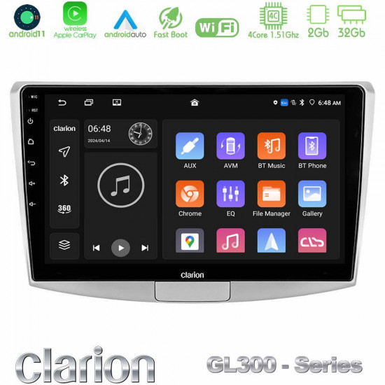 Clarion GL300 Series 4Core Android11 2+32GB VW Passat Navigation Multimedia Tablet 10 Με Carplay -amp; Android Auto Clarion GL300 Series 4Core Android11 2+32GB VW Passat Navigation Multimedia Tablet 10 Με Carplay -amp; Android Auto