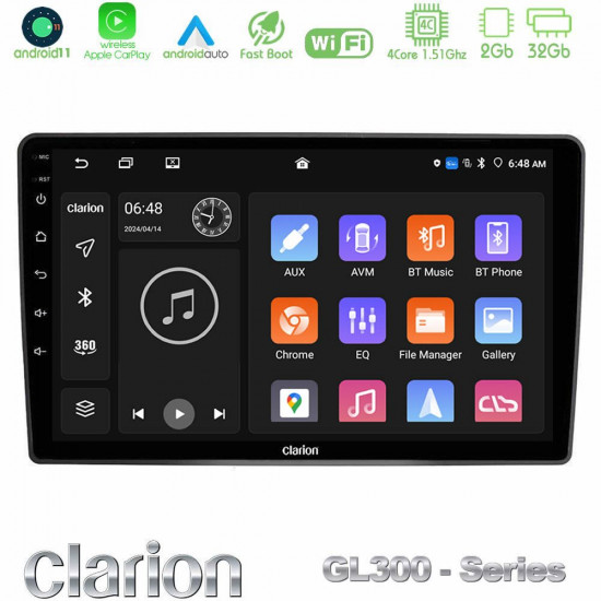 Clarion GL300 Series 4Core Android11 2+32GB VW Passat Navigation Multimedia Tablet 9 Με Carplay -amp; Android Auto Clarion GL300 Series 4Core Android11 2+32GB VW Passat Navigation Multimedia Tablet 9 Με Carplay -amp; Android Auto