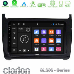 Clarion GL300 Series 4Core Android11 2+32GB Vw Polo Navigation Multimedia Tablet 9 Με Carplay -amp; Android Auto