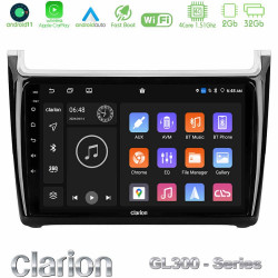 Clarion GL300 Series 4Core Android11 2+32GB Vw Polo Navigation Multimedia Tablet 9 Με Carplay -amp; Android Auto