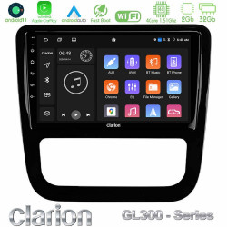 Clarion GL300 Series 4Core Android11 2+32GB VW Scirocco 2008-2014 Navigation Multimedia Tablet 9 (μαύρο γυαλιστερό) Με Carplay -amp; Android Auto
