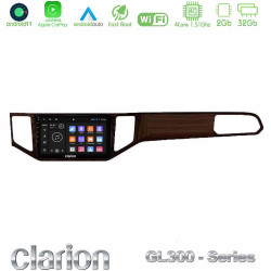 Clarion GL300 Series 4Core Android11 2+32GB VW Sportsvan 2014-2020 Navigation Multimedia Tablet 9 (Ξύλινη απόχρωση) Με Carplay -amp; Android Auto