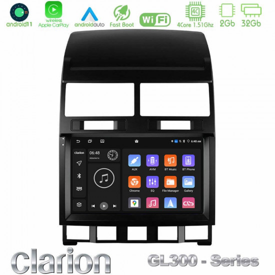 Clarion GL300 Series 4Core Android11 2+32GB VW Touareg 2002 – 2010 Navigation Multimedia Tablet 9 Με Carplay -amp; Android Auto Clarion GL300 Series 4Core Android11 2+32GB VW Touareg 2002 – 2010 Navigation Multimedia Tablet 9 Με Carplay -amp; Android Auto