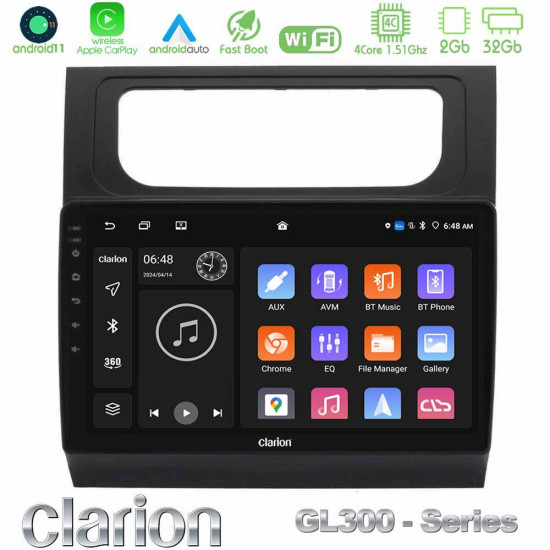 Clarion GL300 Series 4Core Android11 2+32GB VW Touran 2011-2015 Navigation Multimedia Tablet 10 Με Carplay -amp; Android Auto Clarion GL300 Series 4Core Android11 2+32GB VW Touran 2011-2015 Navigation Multimedia Tablet 10 Με Carplay -amp; Android Auto