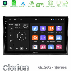 Clarion GL300 Series 4Core Android11 2+32GB VW Transporter 2003-2015 Navigation Multimedia Tablet 9 Με Carplay -amp; Android Auto