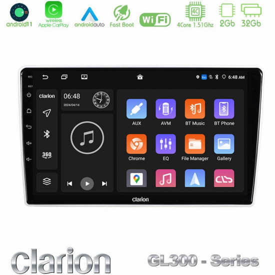 Clarion GL300 Series Kia Sportage 2005-2008 4Core Android11 2+32GB Navigation Multimedia Tablet 9? Με Carplay -amp; Android Auto Clarion GL300 Series Kia Sportage 2005-2008 4Core Android11 2+32GB Navigation Multimedia Tablet 9? Με Carplay -amp; Android Auto
